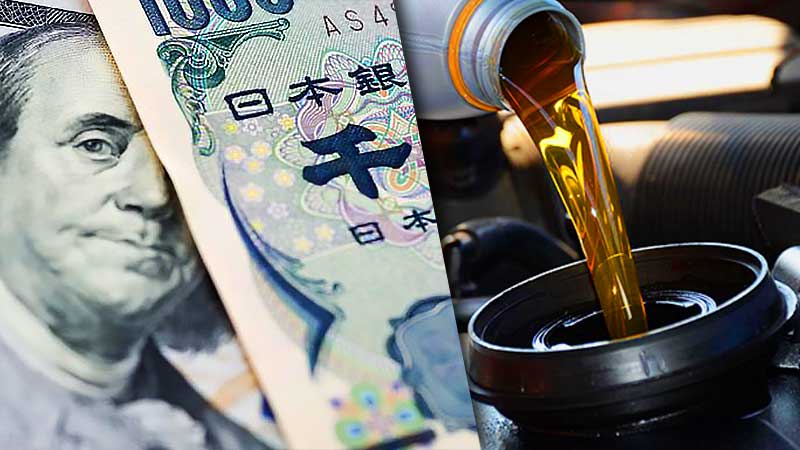 Greenback making a move against the JPY and Oil under pressure with demand concerns.